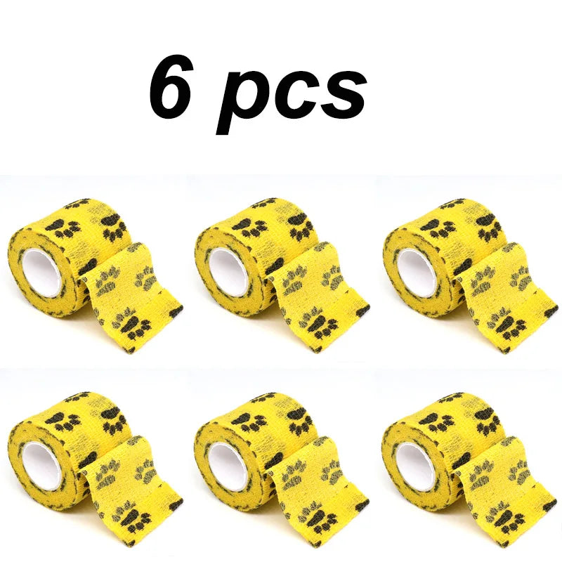 6PCS Pet Puppy Leg Wraps – Self-Adhesive Anti-Dirt Bandages for Dog Feet Protection During Outdoor Walks