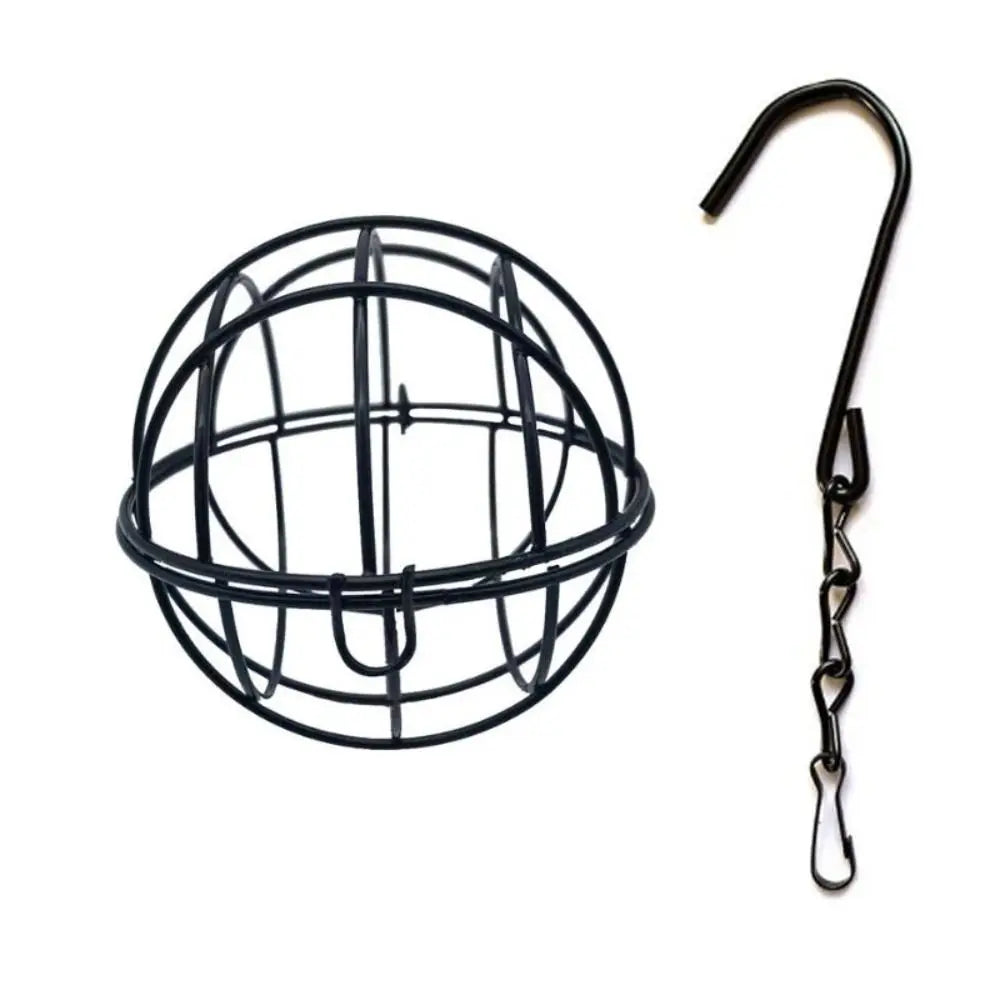 Metal Fat Ball Bird Feeder – Outdoor Hanging Holder with Hook for Garden Wild Birds