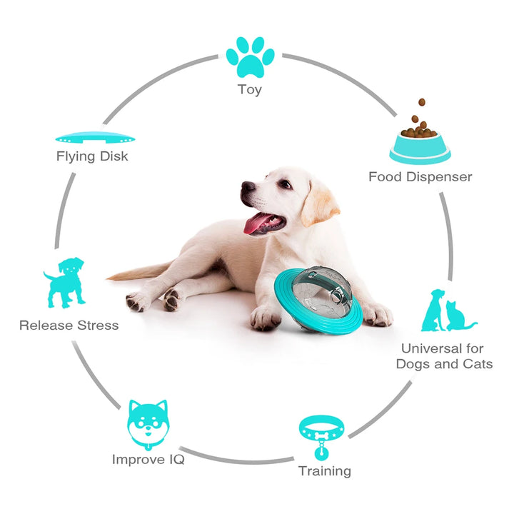 Dog Flying Disk Food Dispenser – Interactive Slow Feeder Toy 🥏🐾
