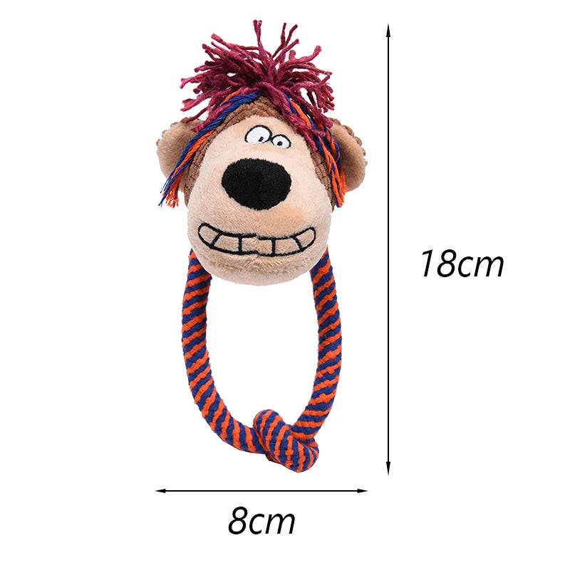 Animal Plush Squeaky Dog Toy – Cute Chew for Small Dogs 🐾🧸