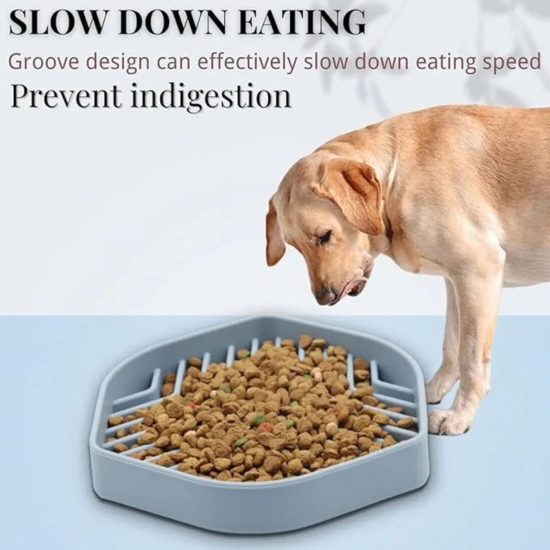 Anti-Choking Slow Feeder Bowl with Silicone Suction Cup – No-Spill Slow Food Cushion for Dogs & Cats