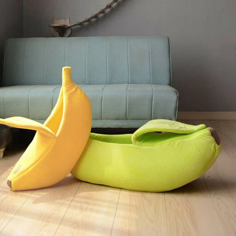 Funny Banana Cat Bed – Cozy, Cute, Warm & Portable Cat House and Dog Cushion