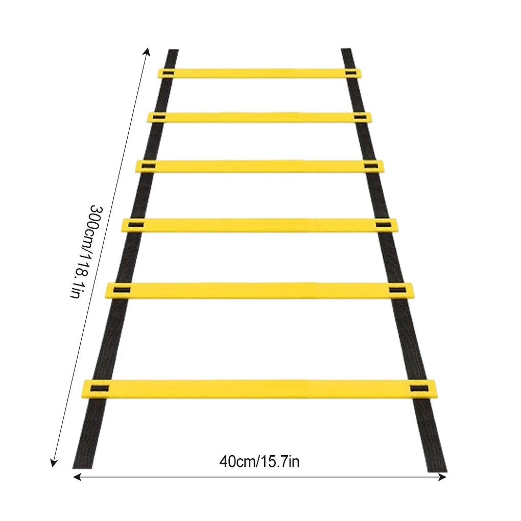 Agility Speed Ladder Nylon Straps Marking Discs Exerciser Resistance Drag Parachutes Sports Running Warm-Up Training Ladder Tool