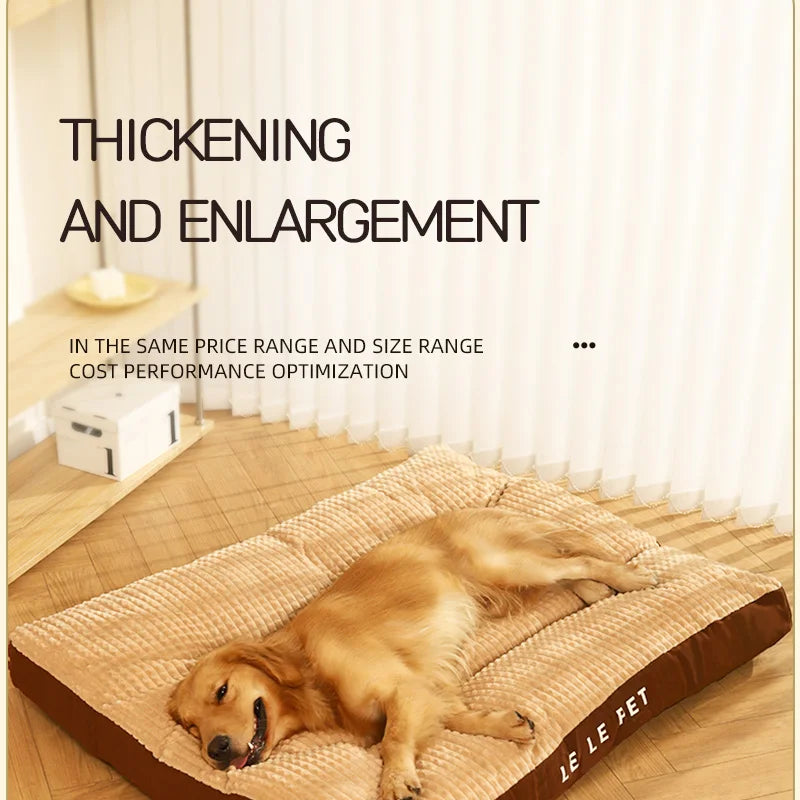 HOOPET Warm Dog Sleeping Bed – Soft Fleece Detachable Blanket Cushion for Small, Medium & Large Dogs