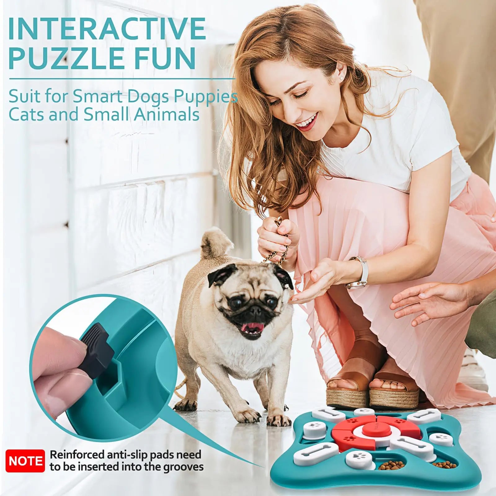 Interactive Dog Puzzle Toy – Treat Dispensing IQ Training Game for Mental Stimulation & Enrichment
