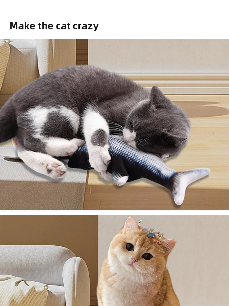 USB Floppy Fish Toy – Electric Chew Toy for Cats & Dogs