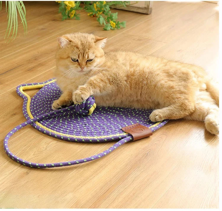 Cotton Rope Cat Scratching Mat – Durable Wear-Resistant Claw Grinder & Scratcher Toy