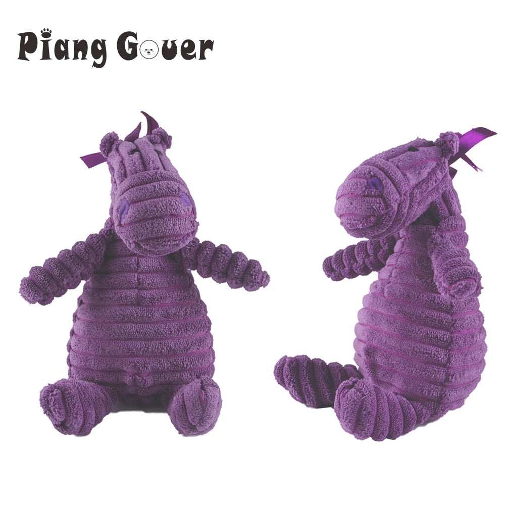 Purple Donkey Plush Dog Toy – Squeaky Puppy Play 🐶🟣