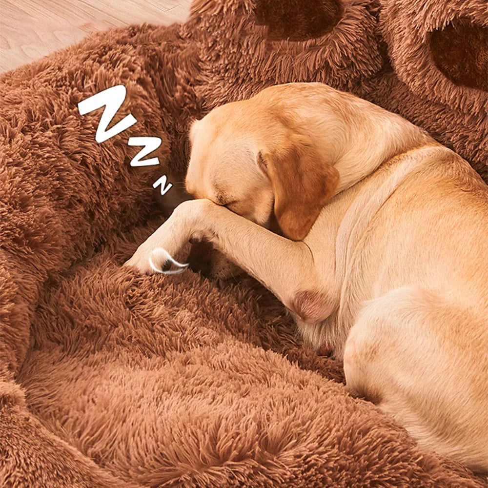 Plush Pet Dog Sofa Bed – Washable Warm Kennel for Small & Large Dogs and Cats