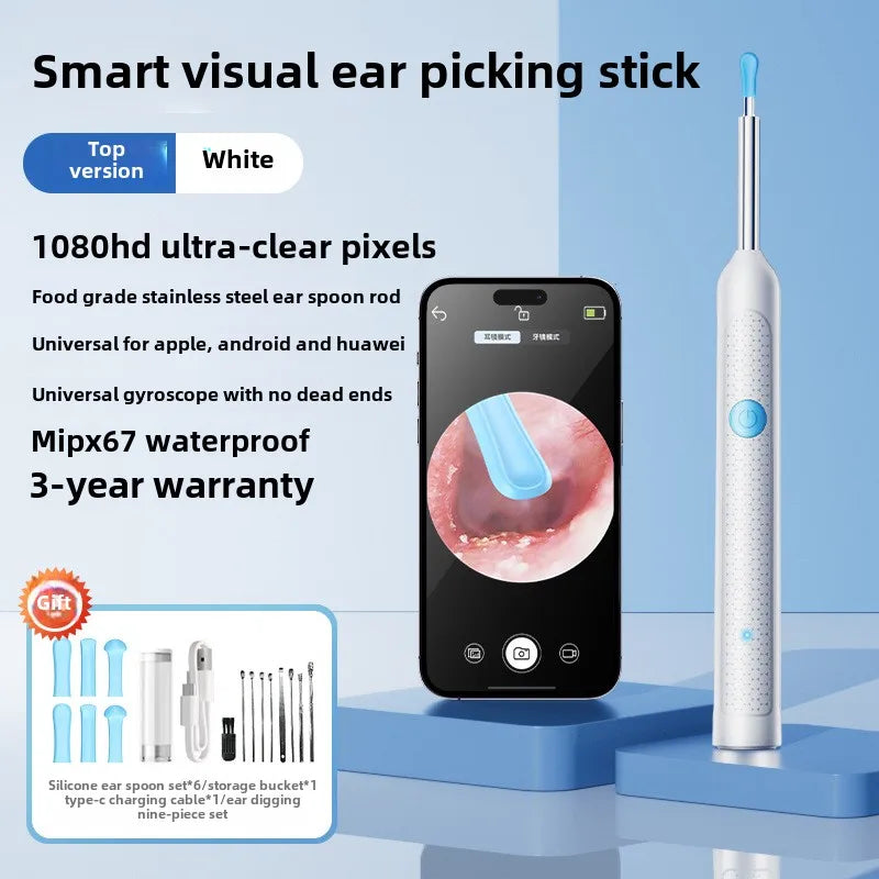 HD Ear Cleaner with Camera – NK3 Otoscope Wax Removal Tool Set with USB-C Charging & Endoscope for Ear Cleaning
