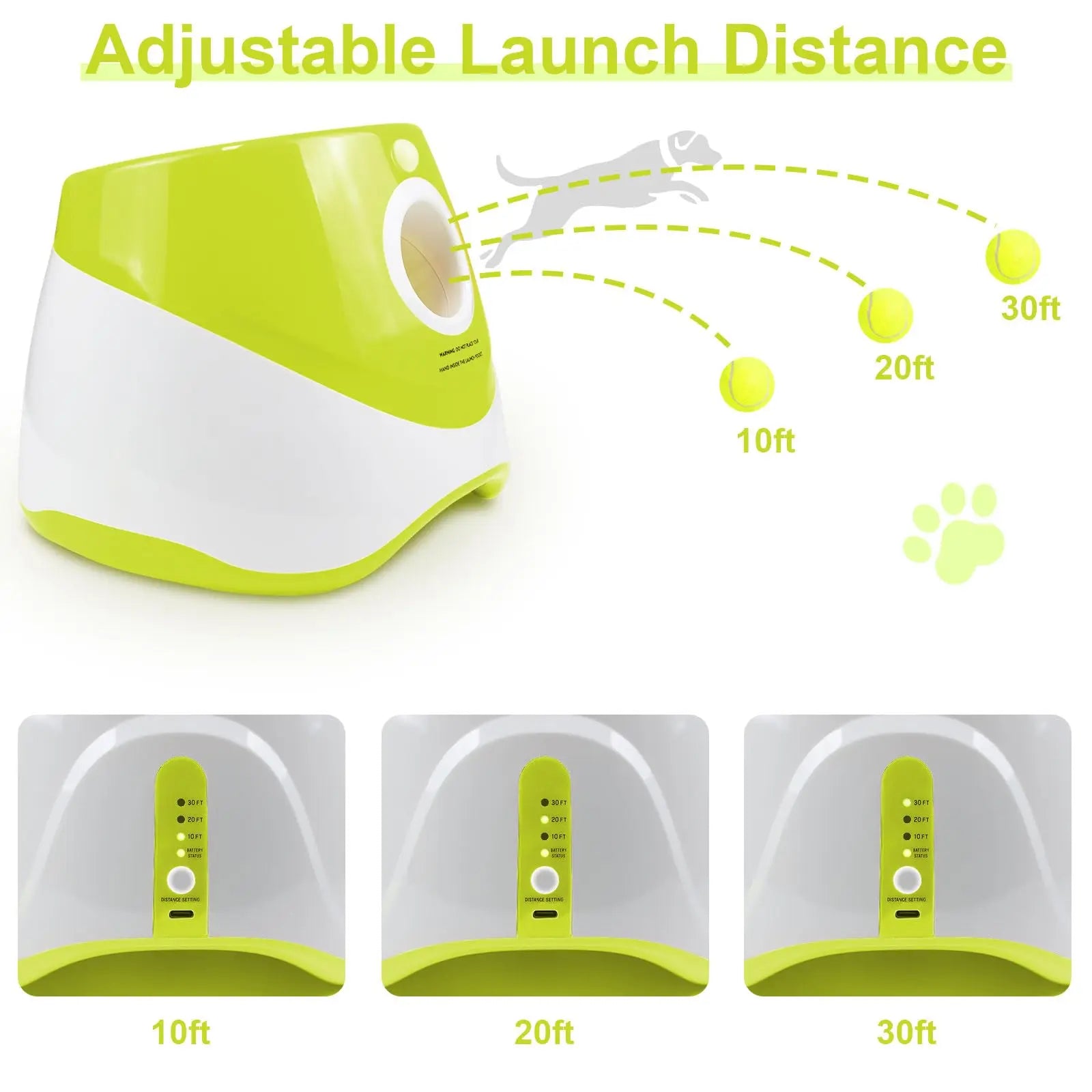 🎾 Dog Ball Thrower Launcher – Interactive Tennis Ball Launcher for Indoor & Outdoor Play