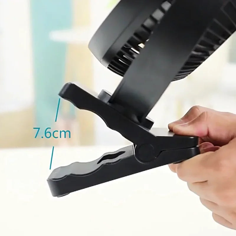 USB Charging Table & Clip Fan – 10,000mAh Battery, 4-Speed Portable Wireless Electric Ceiling Fan for Home, Travel, Outdoor Use