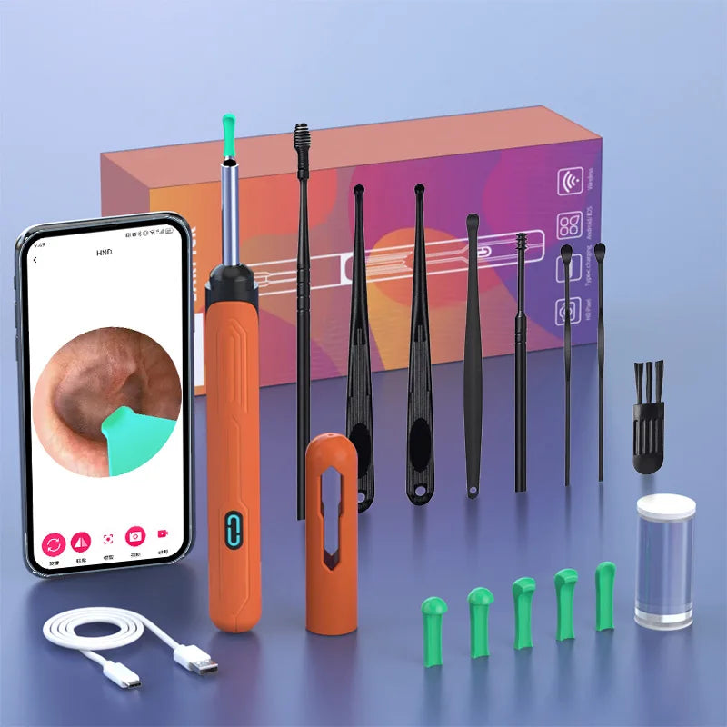 HD Ear Cleaner with Camera – NK3 Otoscope Wax Removal Tool Set with USB-C Charging & Endoscope for Ear Cleaning