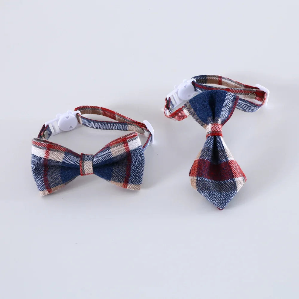 Adjustable Pet Bow Tie – Formal Breakaway Neck Tie Collar for Small Dogs & Cats