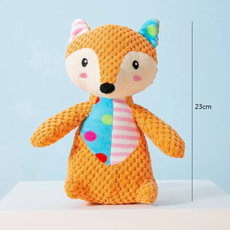 Plush Puzzle Pet Toy – Interactive Bite-Resistant Squeaky Chew Toy for Dogs & Cats, Teeth Cleaning Animal Shape