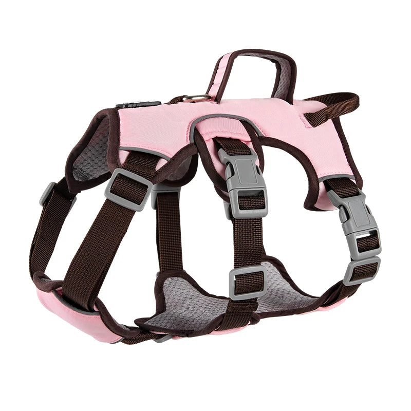 🐕 Adjustable Reflective Dog Harness – For Small to Large Dogs (French Bulldog, Husky & More) 🐾