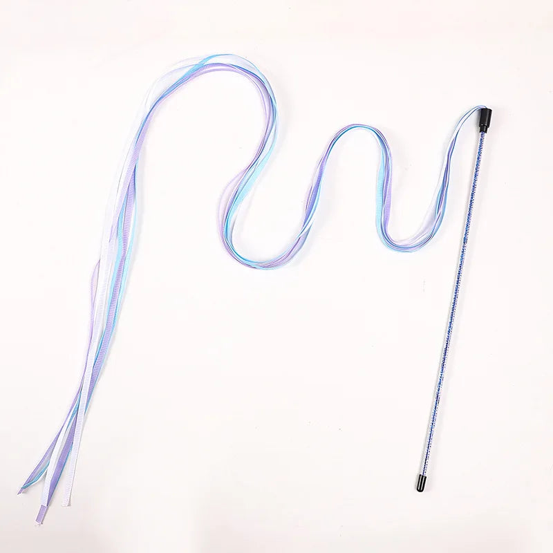 🐾 Cat Toy Interactive Teasing Rod – Rope Chase & Chew Wand for Kittens