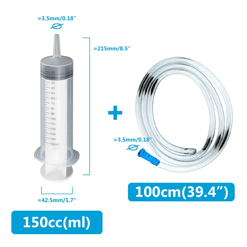 Multifunction Large Capacity Syringe with Hose – 100ml-550ml Pet Feeding, Oil, Fluid Injector