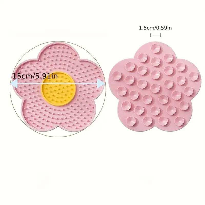 🌼 Pet Supplies Cat & Dog Licking Pad – Pentagram & Sunflower Silicone Slow Feeder Mat