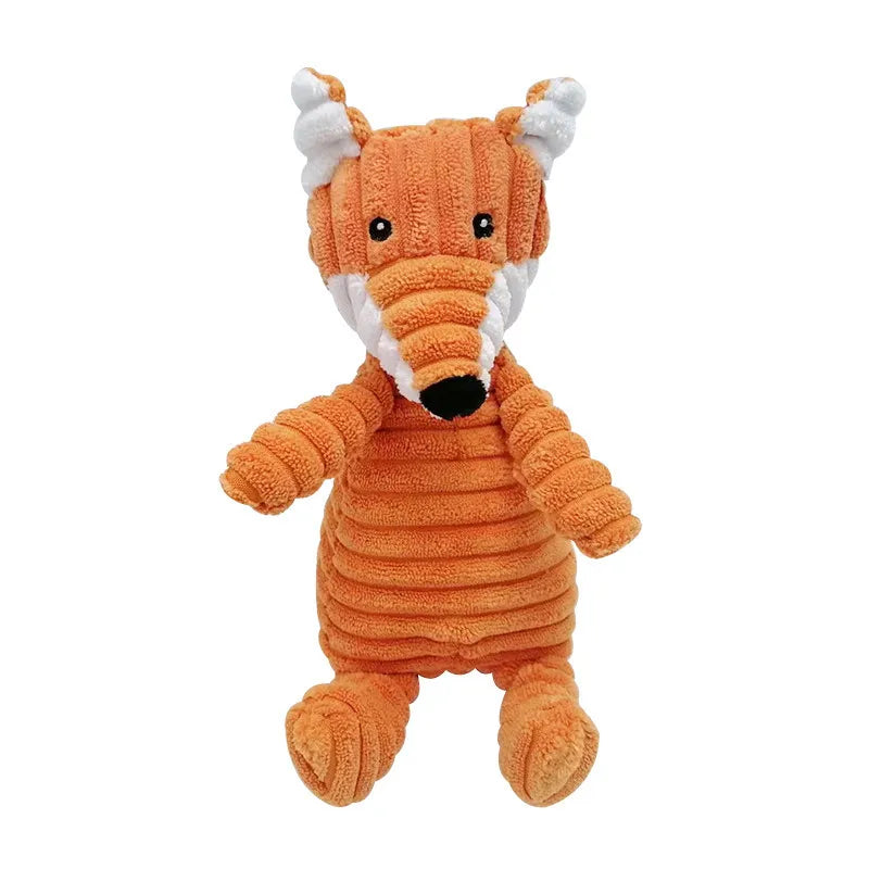 Donkey Plush Squeaky Dog Toy – Corduroy Chew & Training Toy for Puppies