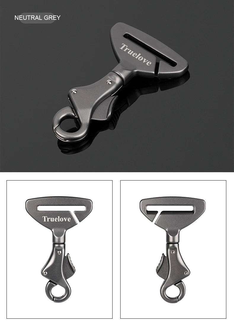 Truelove Pet Car Seat Belt Safety Buckle – TLM1993, Lightweight Aluminum Alloy for Collar or Harness, Portable Travel Restraint