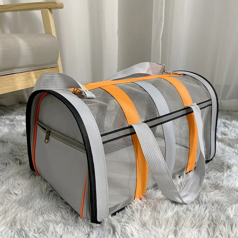 Foldable Pet Carrying Bag – Portable Mesh Handbag for Small to Medium Dogs & Cats