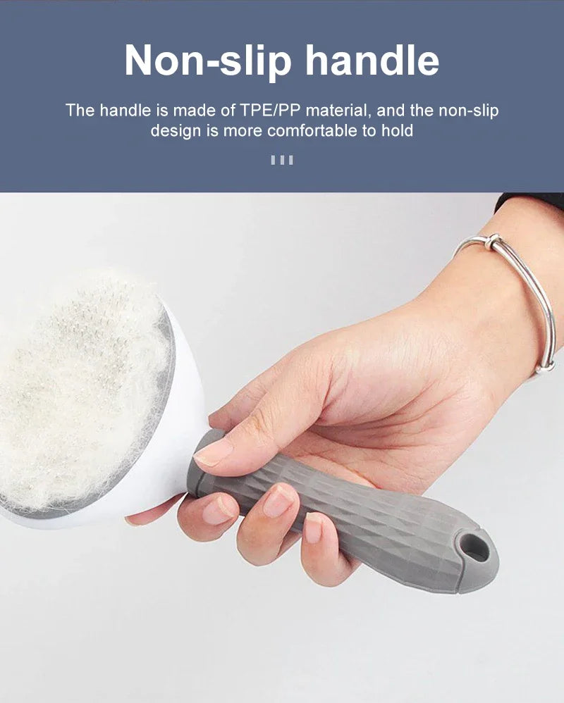 Pet Hair Remover Brush 🐾 Grooming Comb for Long-Haired Dogs & Cats