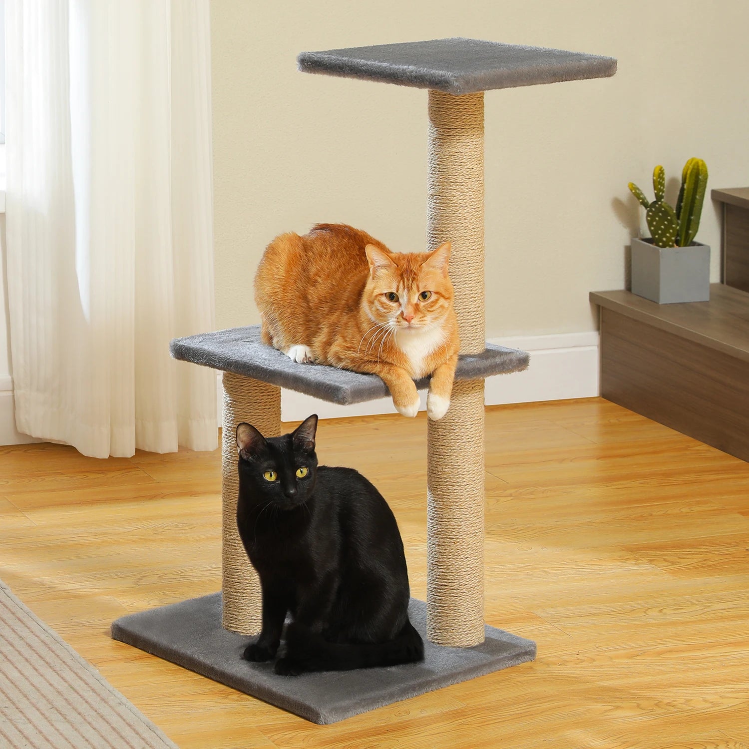 Cat Tree Tower – Scratching Posts, Hammock & Perch