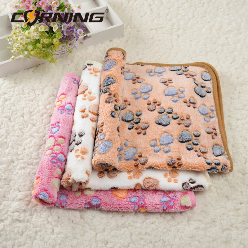 Soft Fluffy Cartoon Pet Blanket – Cozy Fleece Mat for Cats & Dogs, Warm & Washable