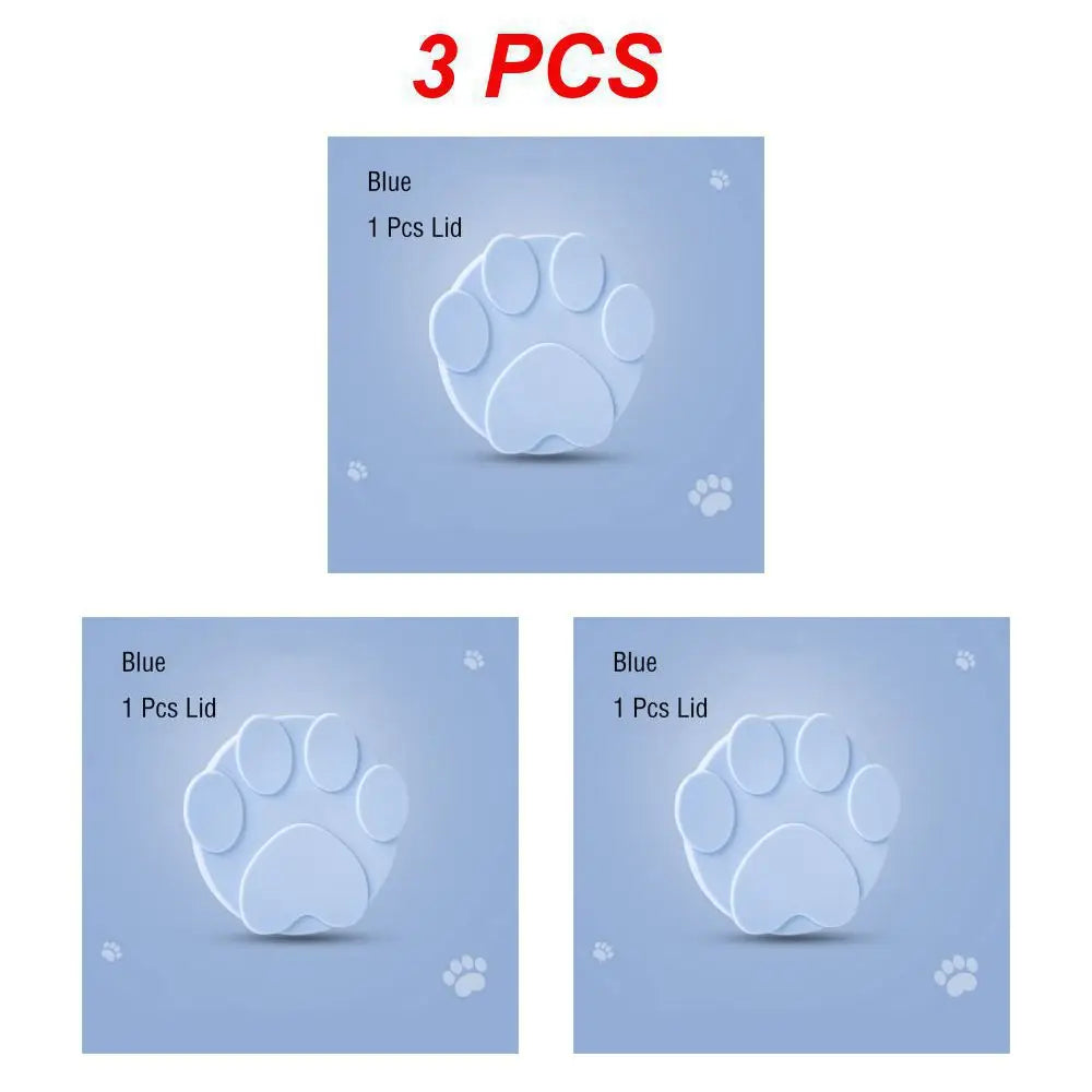 🥫 Portable Silicone Pet Can Lid with Spoon – 3-Ring Food Sealer