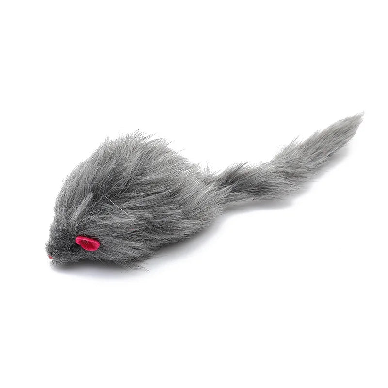 5PCS Plush Simulation Mouse Cat Toys – Interactive Teasing Toy for Cats