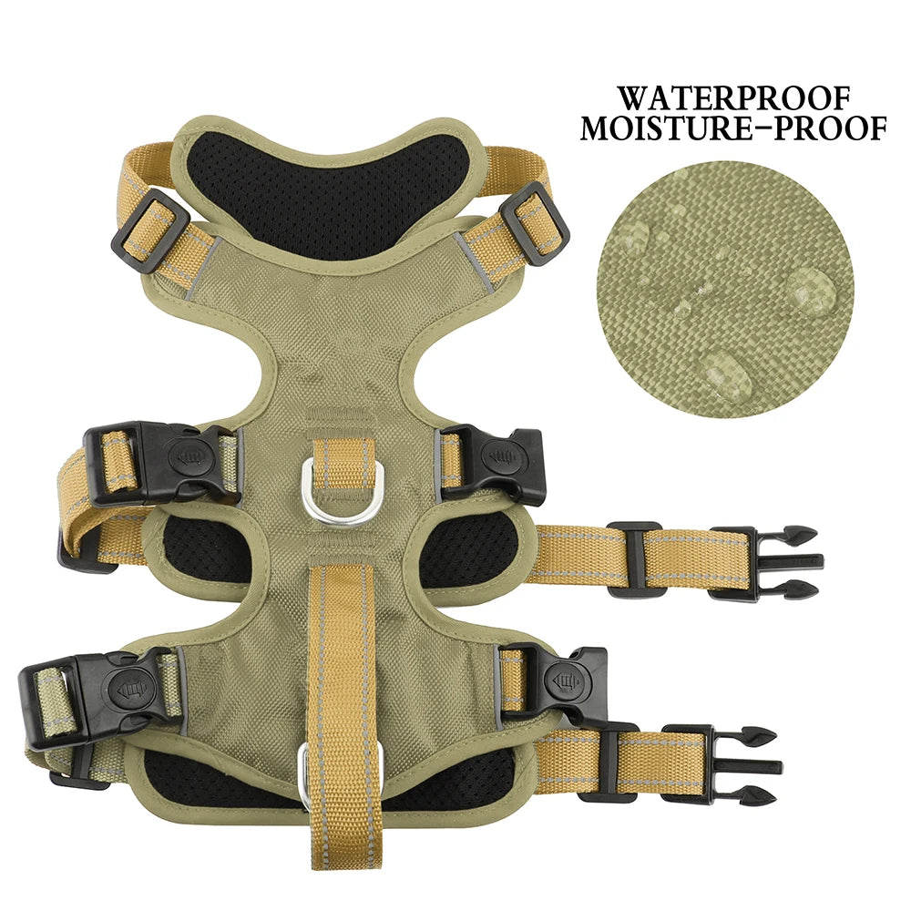 🐾 Waterproof Reflective Dog Harness – Padded & Secure for Outdoor Adventures!
