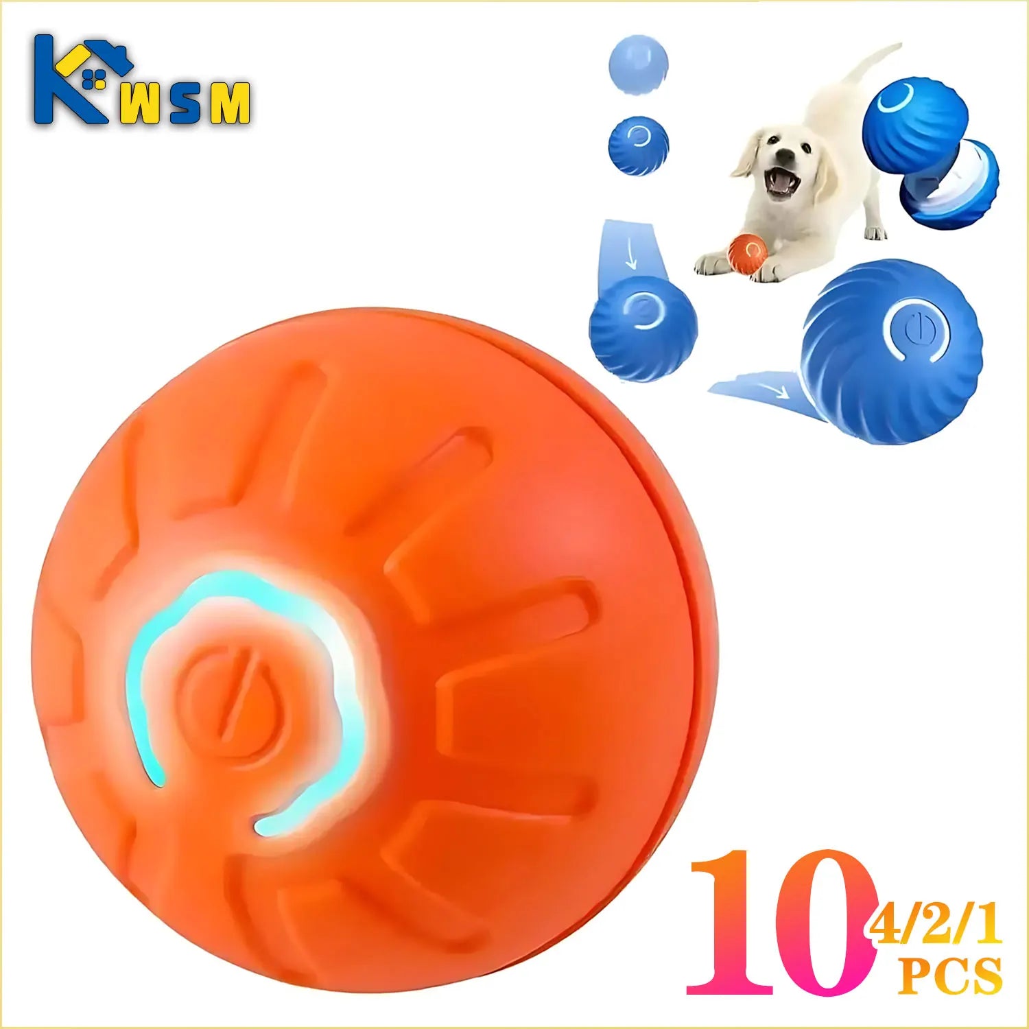 Smart Dog Toy Ball – Automatic Bouncing, USB Rechargeable, Interactive Pet Toy