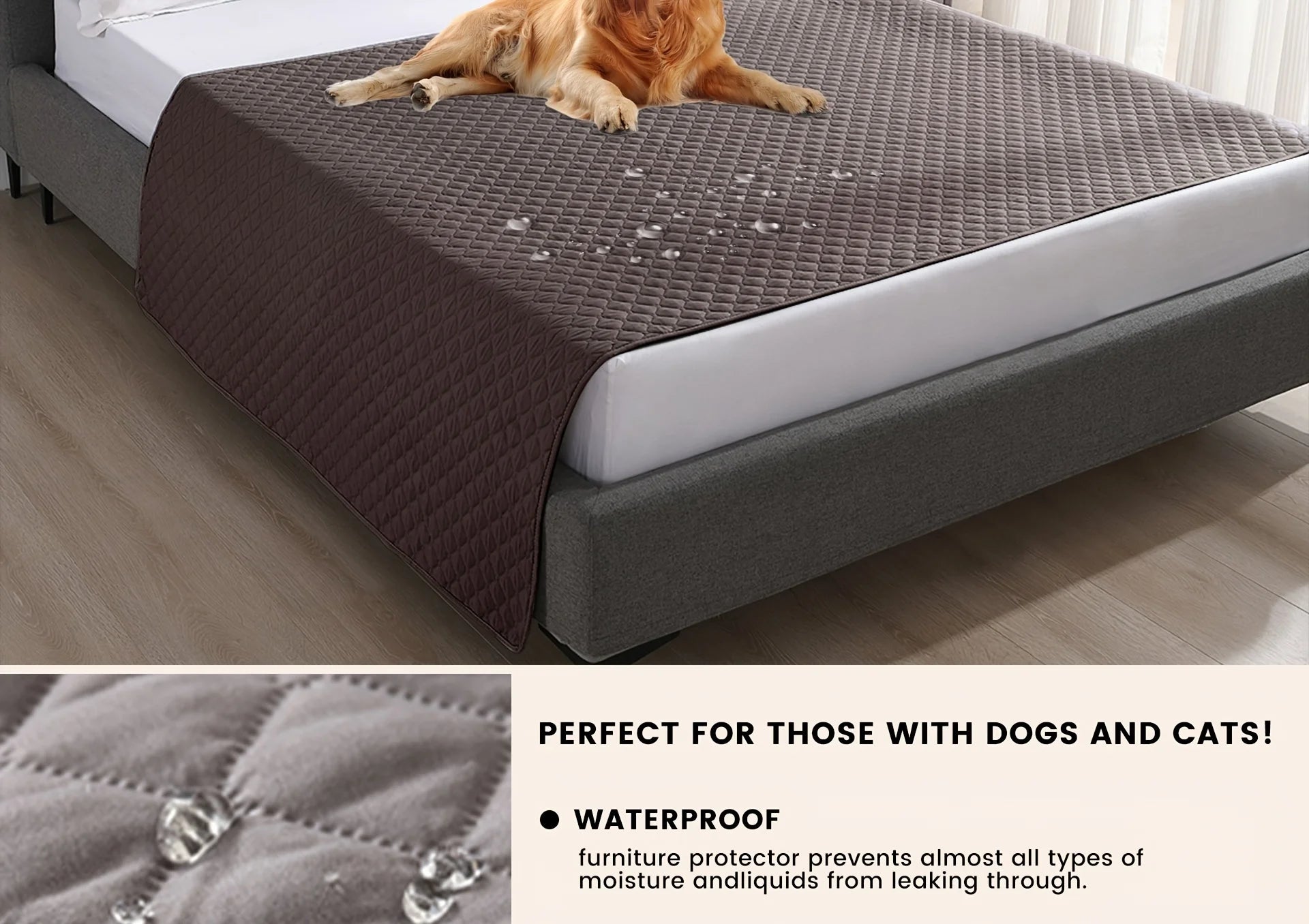 Anti-Leaking & Non-Slip Dog Bed Cover
