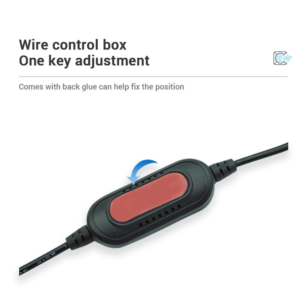 Car Air Cooling Fan – USB Powered Back Seat Fan with 3-Speed Wind Adjustment & 5 ABS Fan Blades