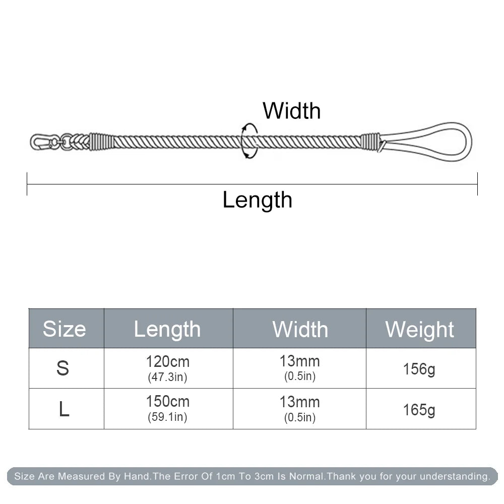 Hand-Woven Gradient Dog Leash – Multi-Function Cotton Rope Lead for Outdoor Walking & Training