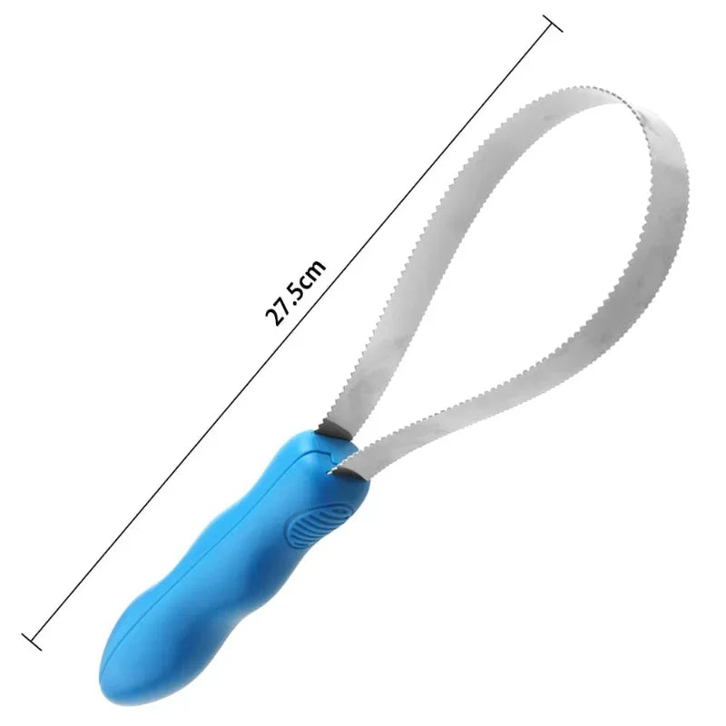 Dual-Sided Metal Shedding Blade – Pet Grooming Sweat Scraper Brush for Dogs & Horses