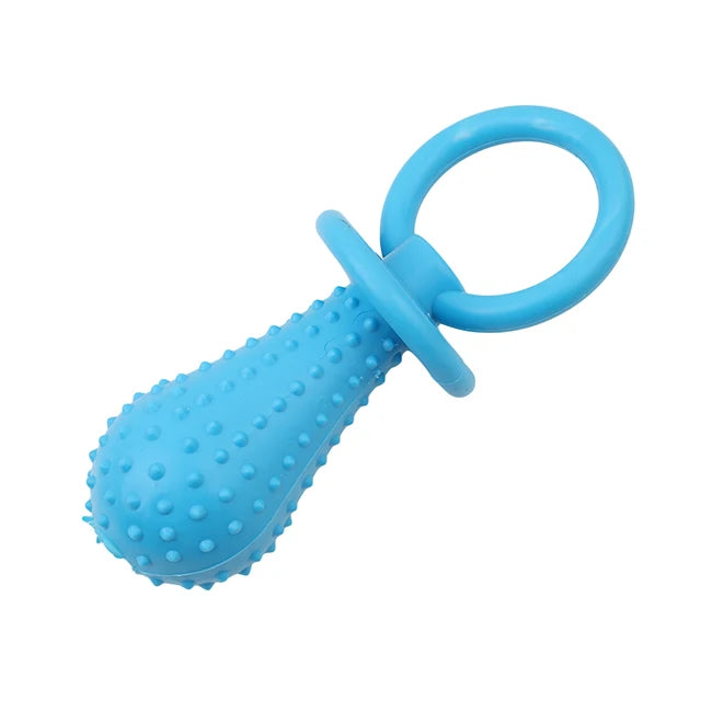 Pet Rubber Pacifier Dog Toy – Interactive Chew Soother for Dogs & Cats, Elastic Teeth Cleaning Toy
