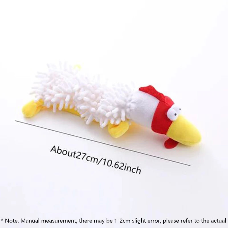 Plush Animal Dog Toy – Frog/Hippo Squeaky Chew 🐾🧸