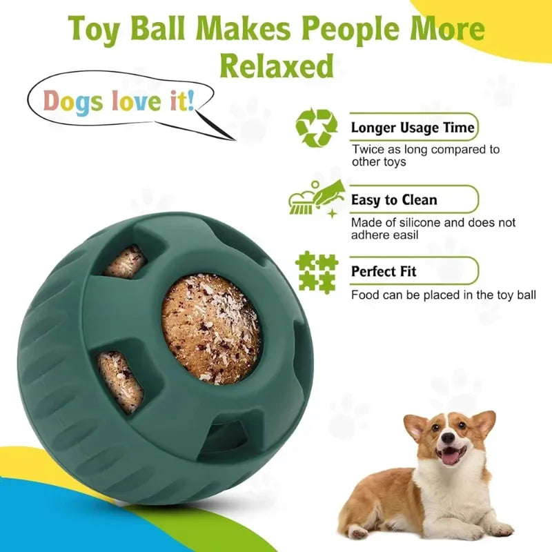 Fillable Food Dog Toy – Slow Licking Silicone Feeder Ball & Frozen Treat Dispenser for Dogs