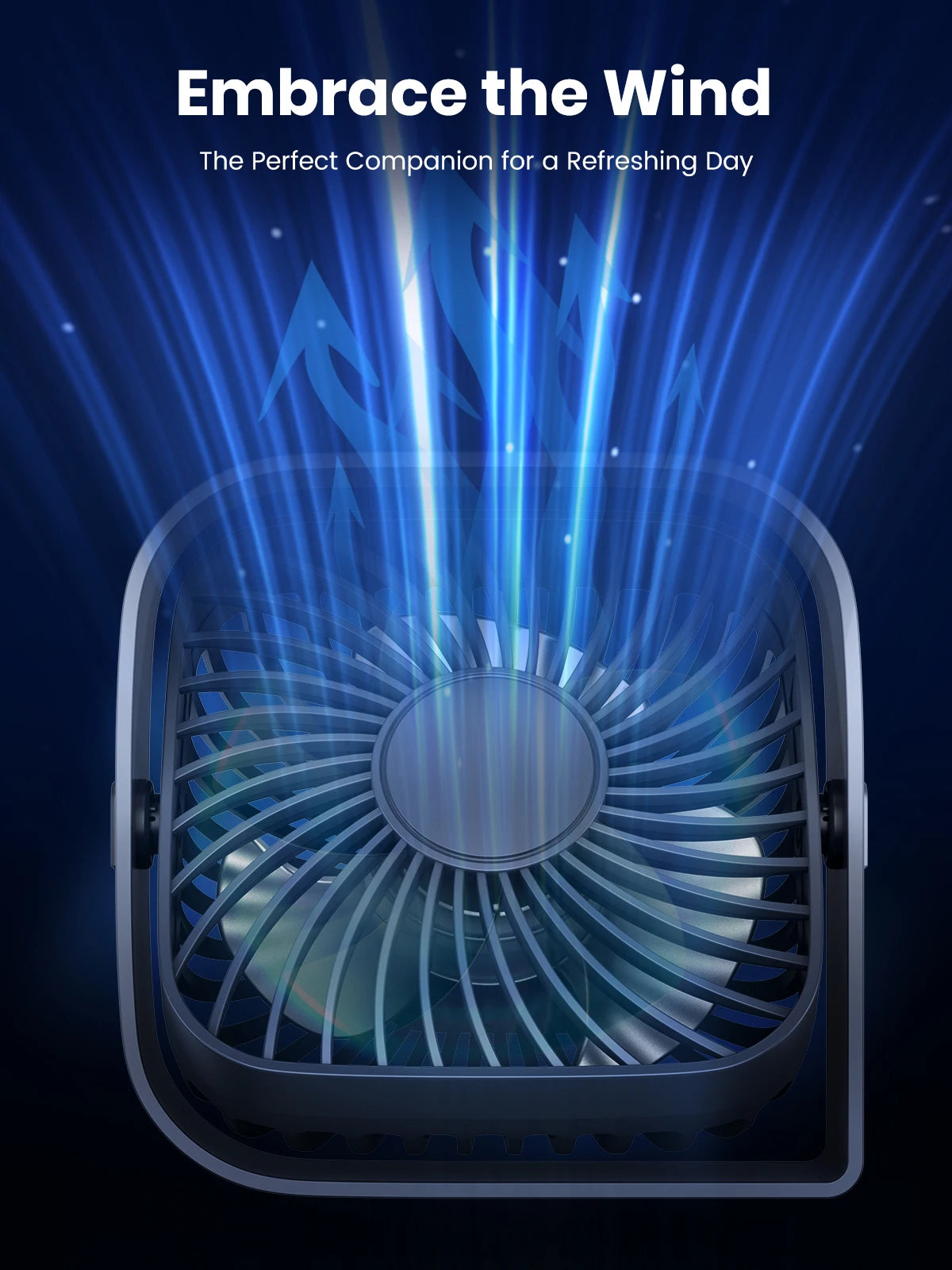 🌬️ TOPK USB Desk Fan – Portable Mini Fan with 3 Speeds | Quiet Cooling Fan for Home, Office, Desktop