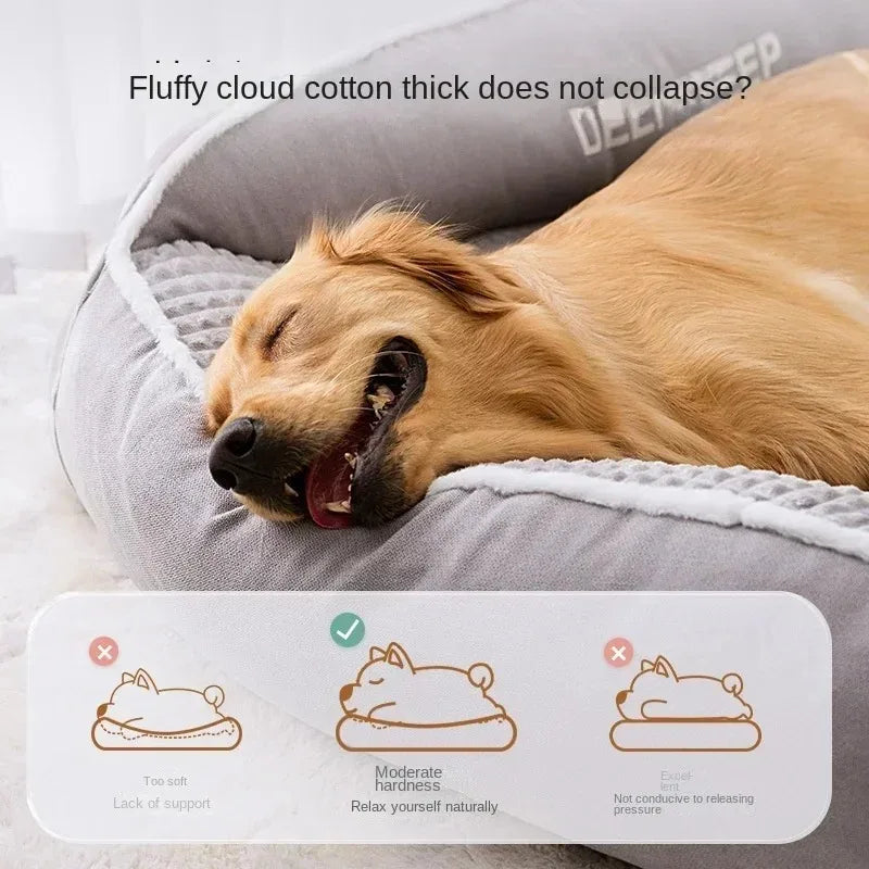 Warm Holiday Pet Bed – Winter Dog & Cat Sofa Bed for Halloween & Christmas