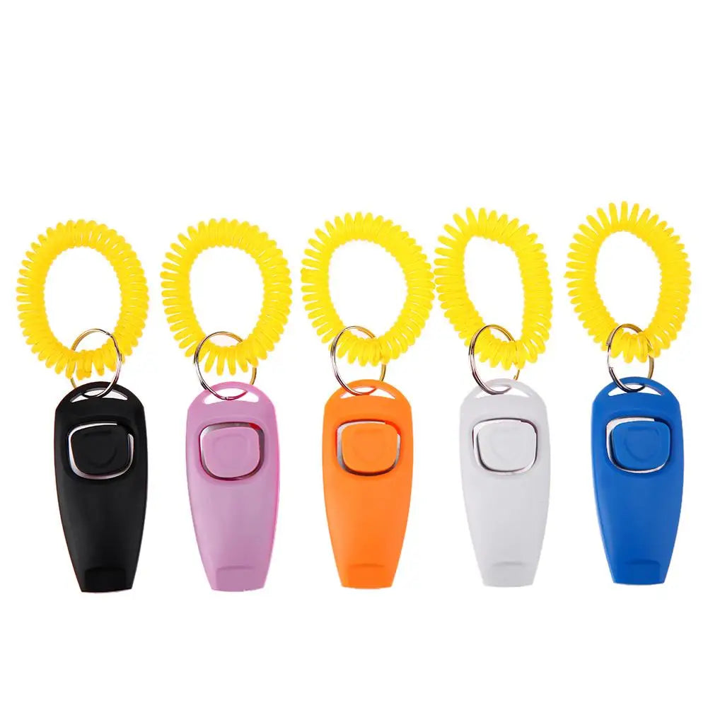 Pet Clicker & Training Whistle – Dog & Cat Obedience Trainer with Key Ring Attachment