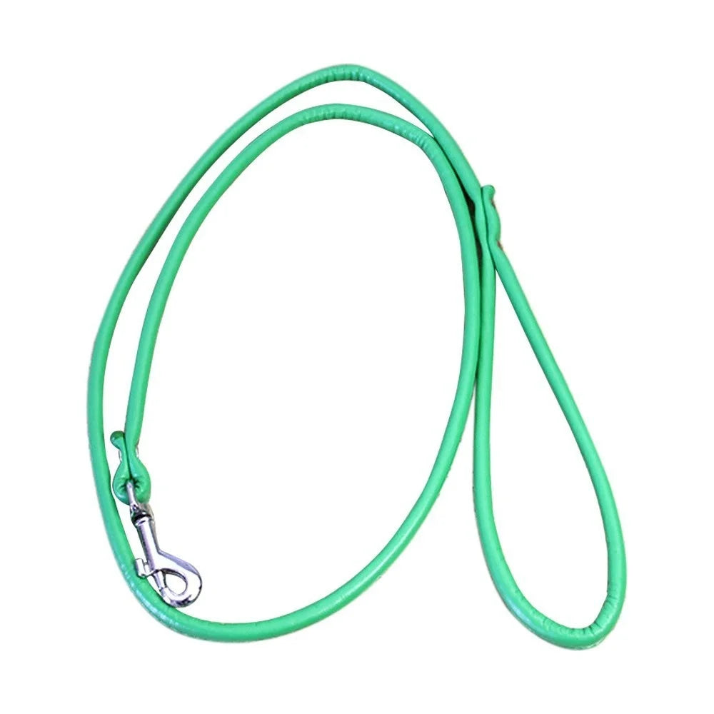 Soft PU Leather Dog Leash – 120cm Smooth Lead for Small Dogs & Puppies