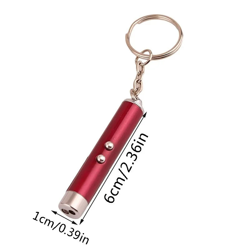 2-in-1 Mini Red Light Laser Pointer LED Torch – Cat & Dog Training Interactive Pet Toy Pen