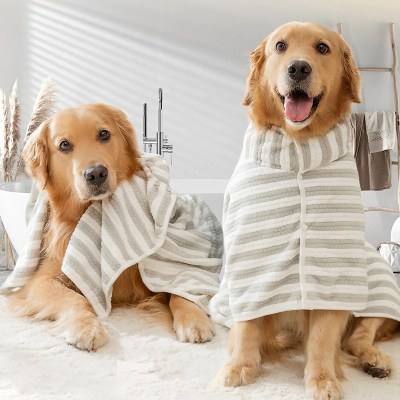 Ultra-Absorbent Dog Bath Towel – Quick-Drying Thick Pet Bathrobe