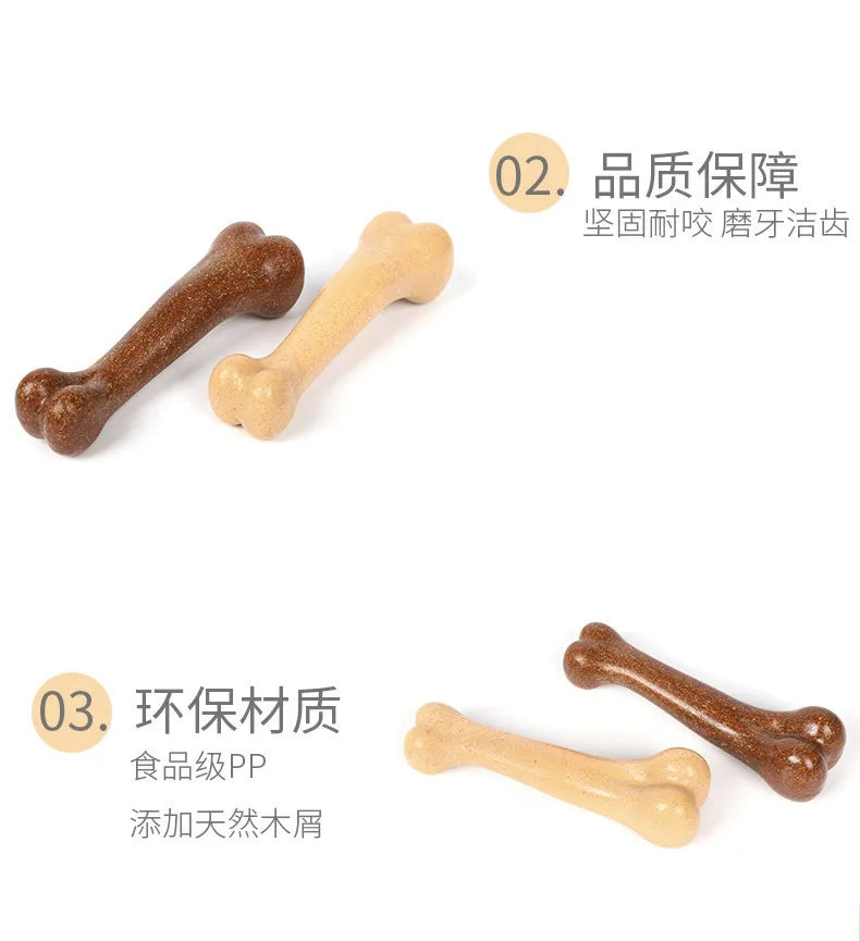 Nearly Indestructible Dog Bone Chew Toy – Natural Non-Toxic Anti-Bite Dental Toy for Small, Medium & Large Dogs