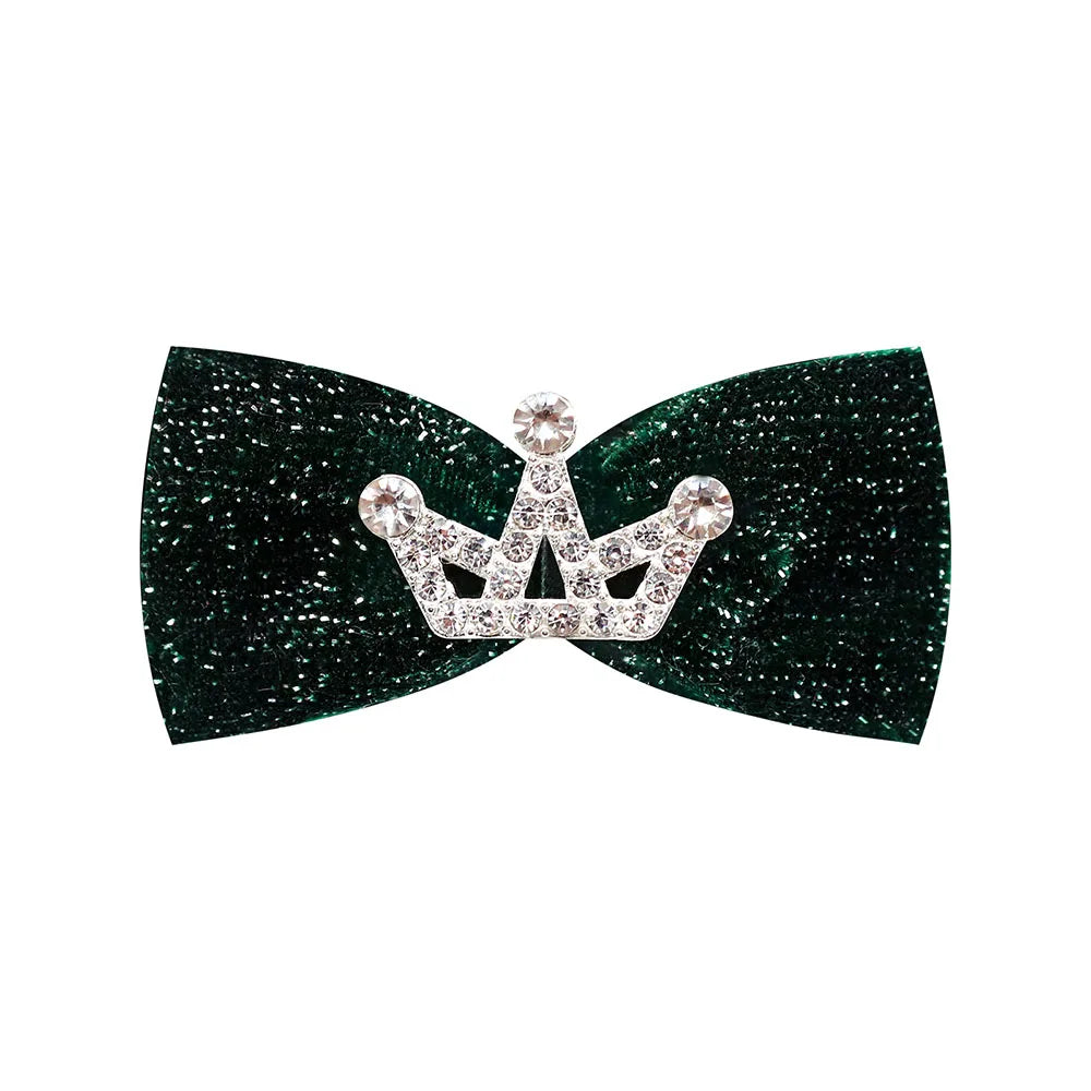 Dog Hair Clips 👑 Crystal Crown & Bow Set – 10PCS Pet Grooming Accesso