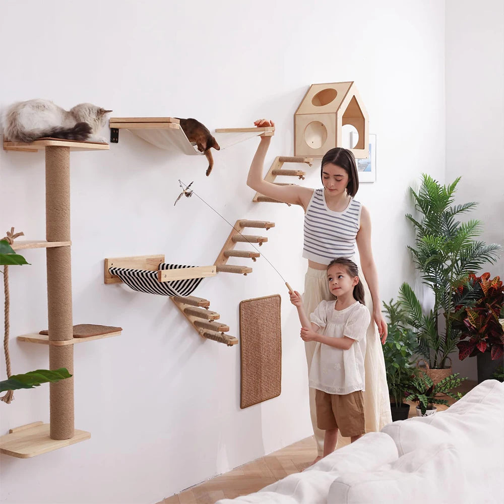 🐾 180cm Large Cat Tree Tower – Multi-Level Indoor Cat Playground with Hammock & Scratching Posts