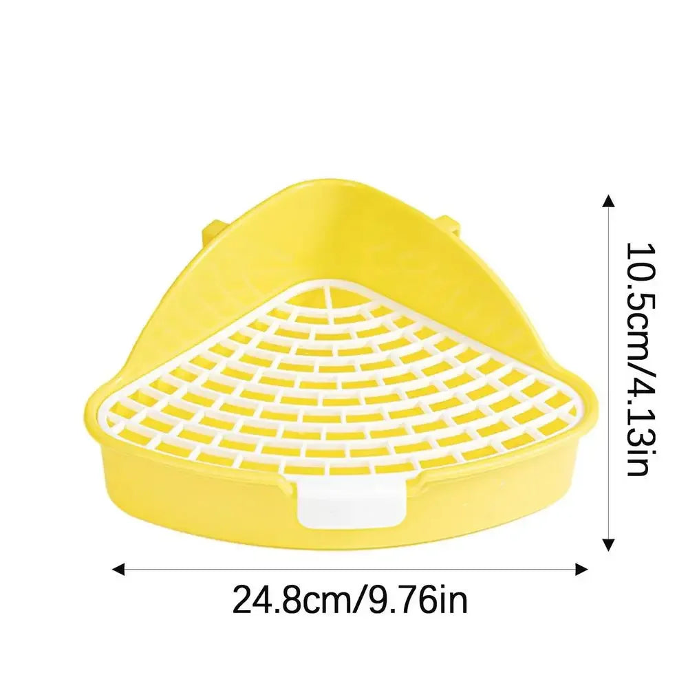 Triangle Corner Litter Box – Small Animal Potty Trainer for Cat, Guinea Pig, Rabbit, Hamster & Other Small Pets